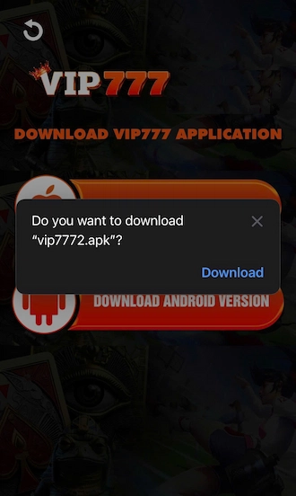 Step 3: The website will download a VIP777 APK file